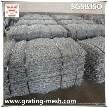 Caixa galvanizada de Gabion / rede de arame sextavada / malha de aço Gabion